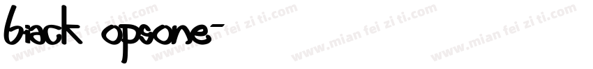 biack opsone字体转换